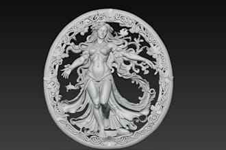 sculpt classical 3d art,floral relief sculpture,wall panel or decor,3d print,cnc