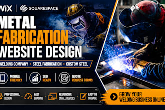 wix squarespace metal fabrication website welding company site steel fabrication