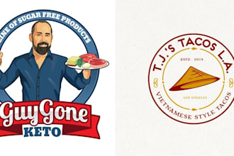design restaurant, fastfood, BBQ, food truck 3d food logo