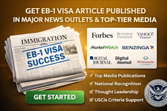 get eb1 visa media article published on major news outlet on top tier sites