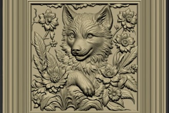 sculpt 3d wall art,ornate,deorative bas relief ready for cnc router,carving,stl