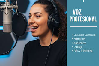 record a professional latin american spanish female voice