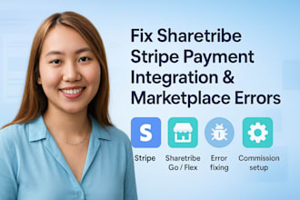 fix sharetribe stripe payment integration error and commission setup