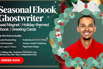 write, design seasonal ebook festive holiday guide christmas card 2026 planner