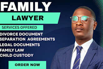 create a professional divorce child custody or separation agreement template