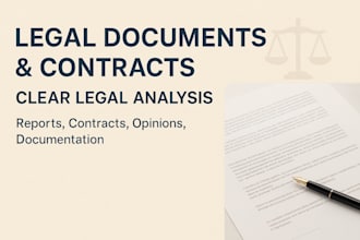 write legal documents, contracts, legal opinion, structured legal analysis