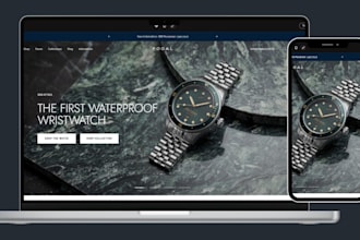 design a wristwatch shopify store smartwatch website watch store jewelry website