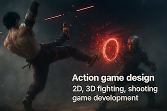 do action game design, 2d, 3d fighting, shooting game development