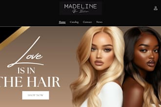 design hair extension shopify store hair extension store hair website beauty web