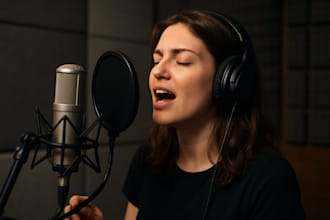 sing and record background music or vocals, jazz ballad theme song