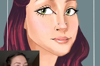 draw a cartoon portrait from what picture you give me