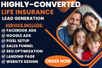 deliver verified life insurance leads and website design