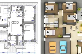 2d floor plan 3d floor plan 3d modelling rendering in 12 hours