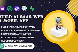 build ai saas app, ai saas website ai web application, ai software developer