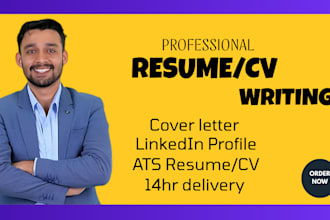 write professional resume for HR executives, remote job seekers