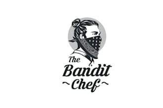 design best quality super bandit chef logo