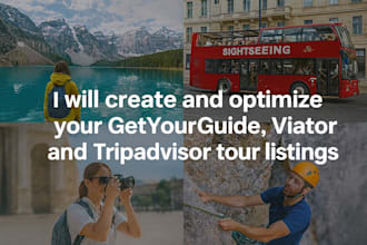 create and optimize your getyourguide, viator, and tripadvisor tour listings