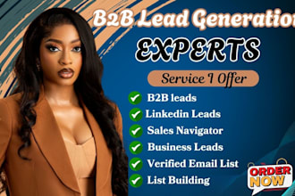 do b2b lead generation linkedin leads prospect email list using sales navigator
