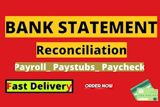 reconcile bank statement PDF to editable format