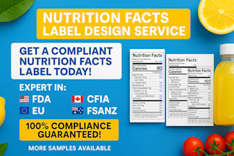 review and design fda compliant nutrition facts label for food supplements