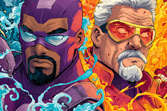 draw your very own superhero or marvel style