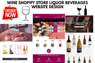 design wine shopify store liquor beverages alcohol vineyard spirit wine website