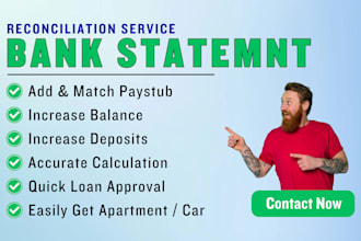 reconcile bank statement PDF to editable format