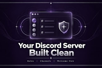 build your discord server with clean roles, channels and a welcome flow