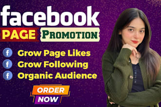 grow and promote facebook page following fast organically