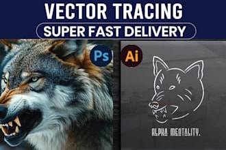 manual vector tracing, vectorize logo in adobe illustrator