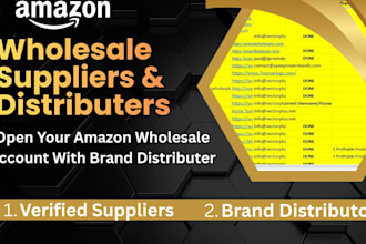 open your amazon fba wholesale account with brand distributor and suppliers