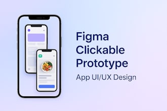 create a professional clickable figma app prototype for your startup