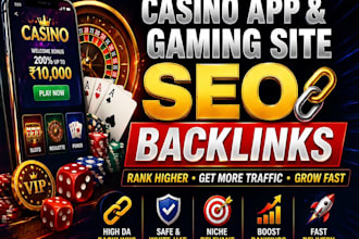 build da DR apps gaming site niche dofollow SEO backlinks