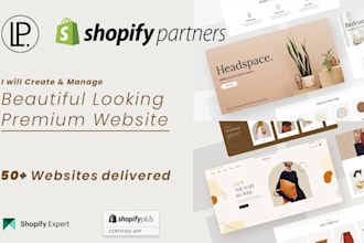 create and manage a shopify website with a free theme