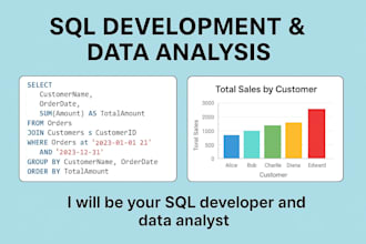 be your sql developer and data analyst for sql server