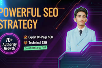 provide a full SEO strategy with backlinks and technical fixes