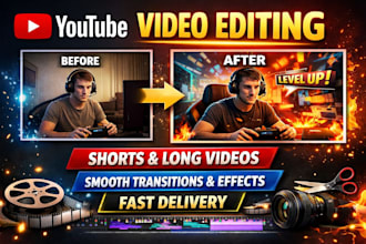 edit youtube shorts and long videos professionally