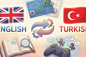 translate your video game or technical manual to turkish
