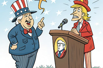 create funny political cartoons