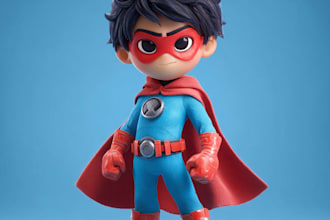 create a awesome superhero cartoon character