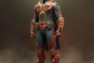 make a science fiction superhero character