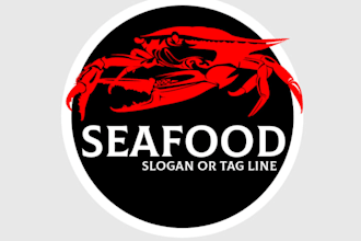 design modern restaurant,fast food,seafood logo