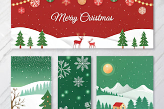 christmas flyers, christmas banners, and invitations