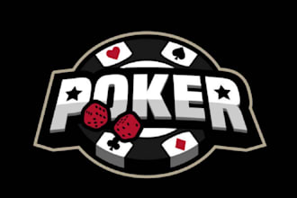 poker chip, playing card, poker logo or any graphics design