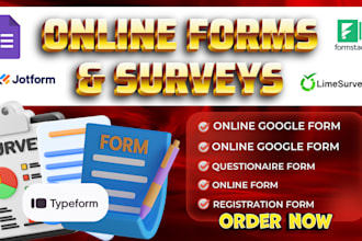 create responsive online form, online survey jotform, google form, questionnaire