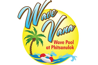 design premium colorful logo for new wave pool park