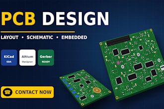 do pcb design schematic layout, electronics and embedded boards