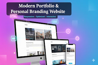 create a modern portfolio or personal branding website