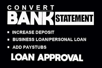reconcile bank statement PDF to editable format