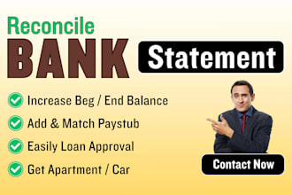 reconcile bank statement PDF to editable format